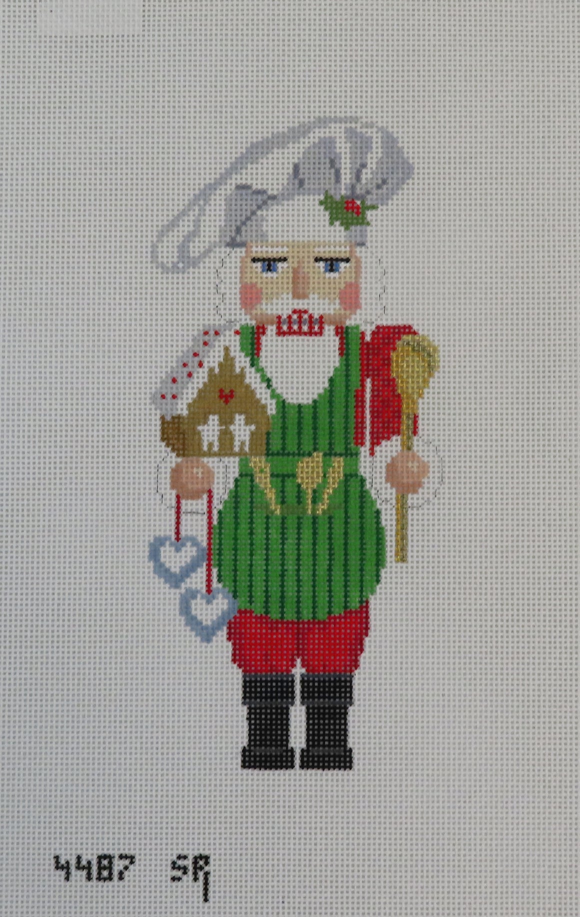 Chef Nutcracker needlepoint canvas by Susan Roberts
