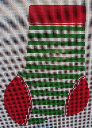 Green Stripe (horizonal) Mini Stocking