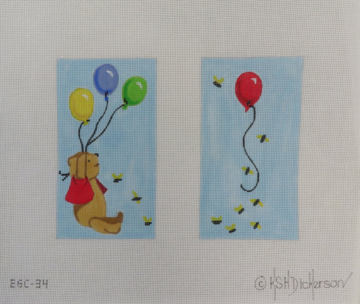 Glasses Case - Winnie the Pooh needlepoint canvas by Kate Dickerson