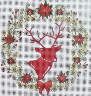 Wreath with Stag Silhouette