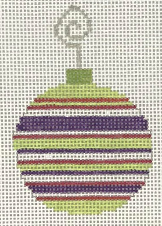 Red & Purple Stripe Ornament