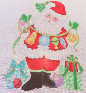 Retro Santa with Ornaments