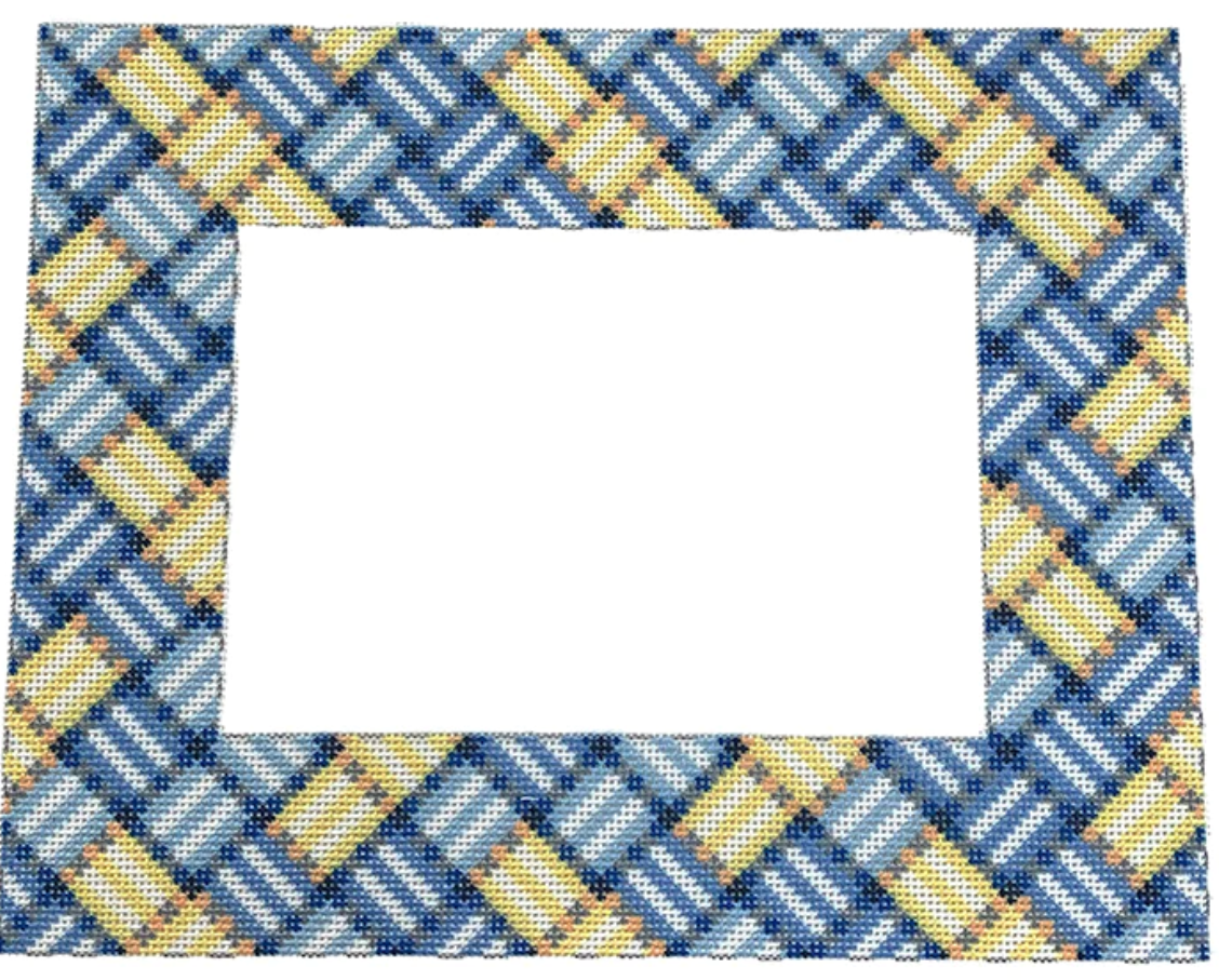 Woven Ribbon Frame Blue