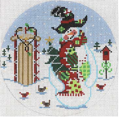 Snowman & Sled Ornament