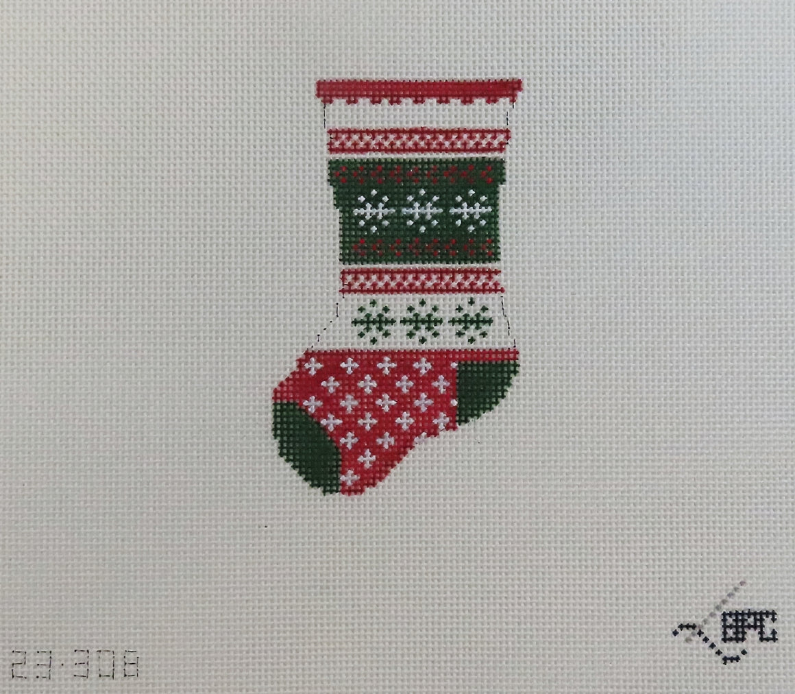 Mini Stocking -Snowflakes