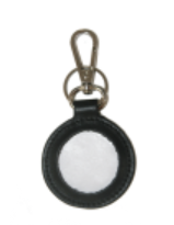 Self Finishing Leather Key Fob Round