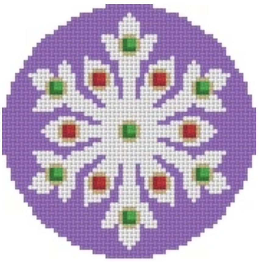 Jeweled Snowflake- Purple