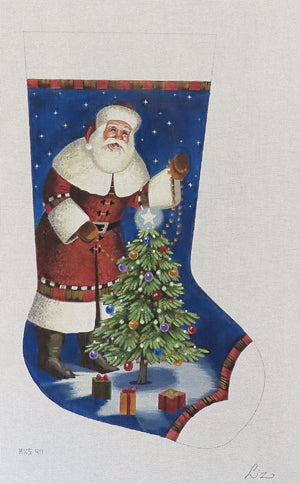 Santa with Tree Stocking