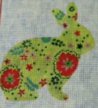 Green Floral Bunny
