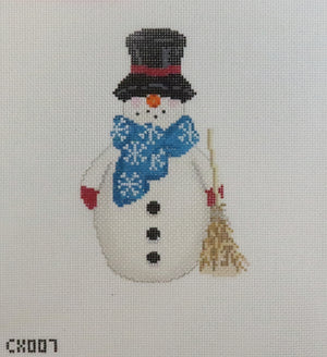 Snowman with Blue Scarf