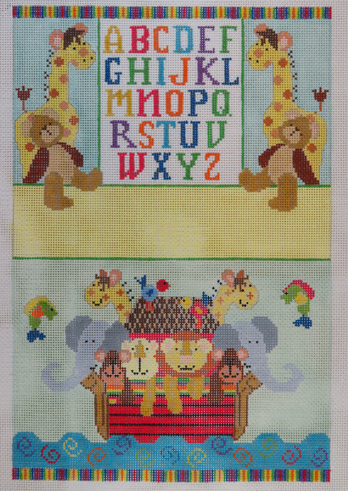 Noah's Ark Birth Sampler