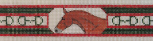 Red & Green Striped Horse Belt