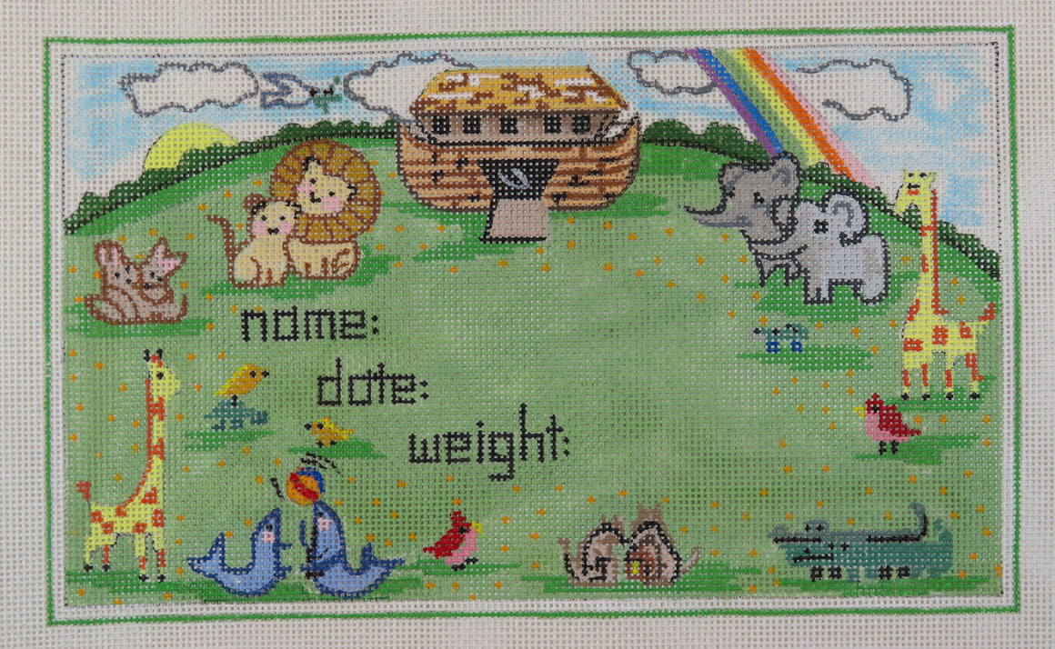 Noah's Ark Birth Sampler