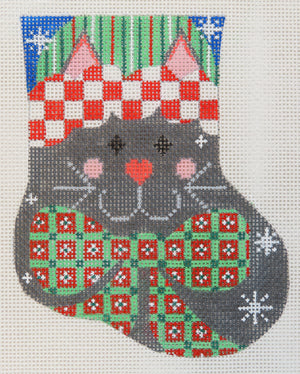 Cat w/Bow Tie Mini Stocking