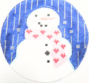 Snowman - pink scarf